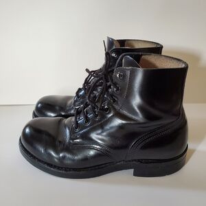 Biltrite Black Combat Boots Made In Canada Womens Size 5E, Women's 9 Mens 8